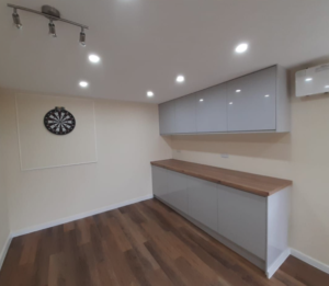 An image of the interior of the converted bike store.