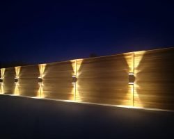 Private family development - lighting and fencing